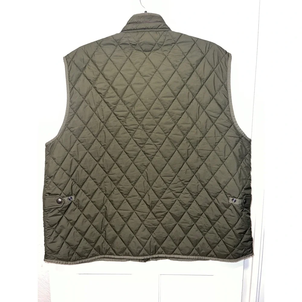 Polo Ralph Lauren Mens Olive Green Diamond Quilted Vest Jacket 3XB Big & Tall